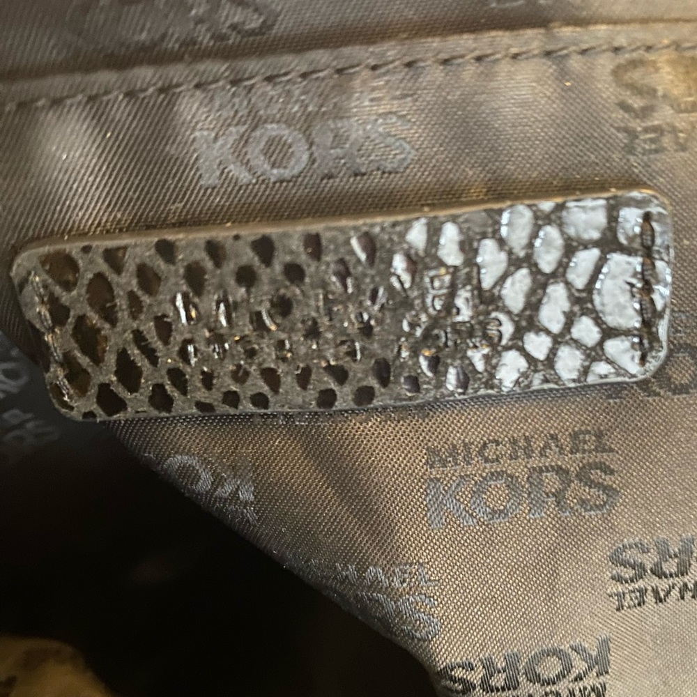 MICHAEL KORS Newman Python Style Crossbody Hobo in Black - Picture 9 of 9